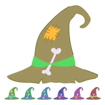 Magic wizard hat vector cartoon graphic Stock Illustration
