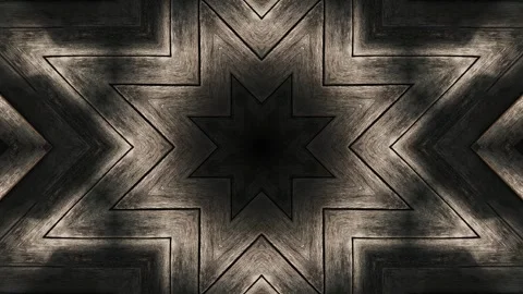 Magic Wooden Stars Pattern Video stock 266014377