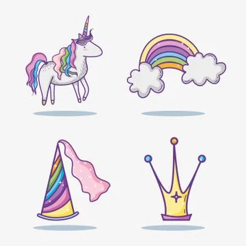 Magic world elements Stock Illustration