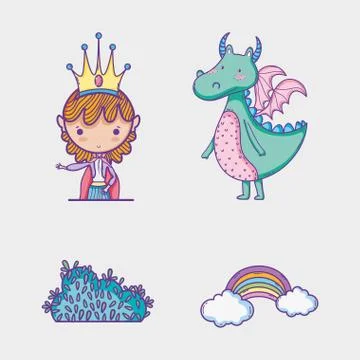 Magic world elements man with sunglasses and dollar symbol inside chat bubble Stock Illustration