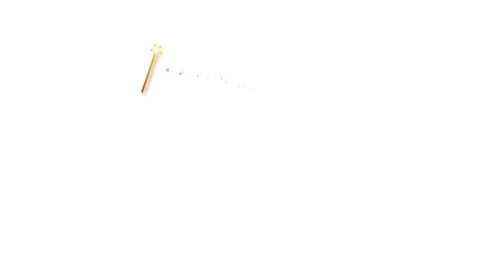 A magical 4K motion graphics animation of a glowing star-topped magic wand .. Video stock 345640673