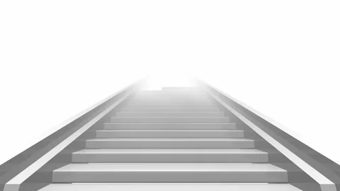 A magical, abstract staircase leading up to a new life. Video stock 314721367