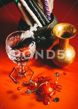 Magical activity attributes Stock Photos