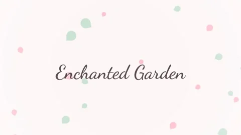 Magical Animated Background: Enchanted Garden Typography Overlay Stock Footage 337501423