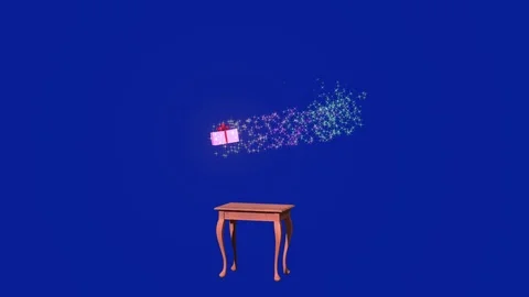 Magical appearance of a Christmas package Stock Footage 118003826