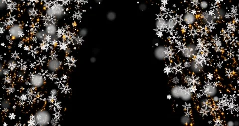 A Magical Christmas Looping Animation Featuring Snowflakes and Sparkling Lights Stock Footage 320035605