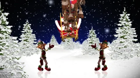 Magical Christmas Night 스톡 After Effects