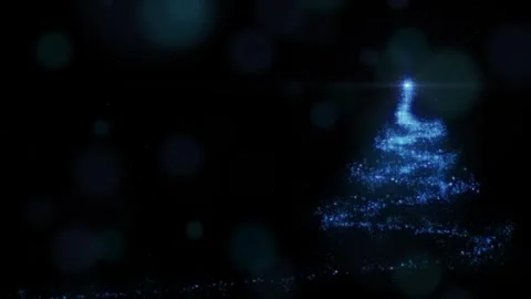 Magical Christmas Tree Animation with Lights and Shining Star Stock Footage 293833599