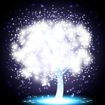Magical Christmas Tree Stock-Illustration