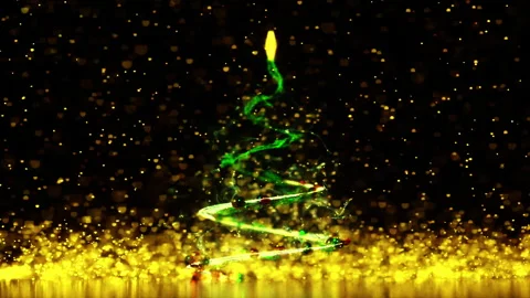 Magical Christmas Tree Sparkle Stock Footage 278012729