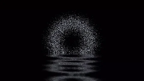 Magical Circle with Reflection in Water Motion Overlay 4K Stock Footage 294098630