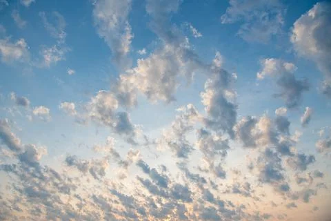 Magical cloudscape at sunrise Stock Photos