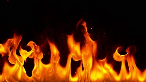 Magical Crackling Fire Flames in Super Slow Motion. Stock Footage 143030209