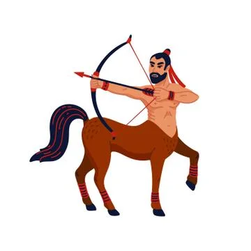 Magical creatures set. Mythological creature - centaur. Stock Illustration
