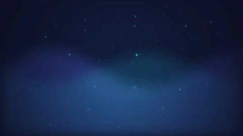 Magical Deep Blue Abstract Background with Glowing Particles, Soft Fluid Waves Stockbeeldmateriaal 333980320