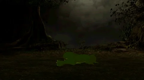 Magical Dragon In An Enchanted Forest Stock Footage 5874350