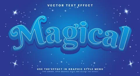Magical editable text effect Stock Illustration