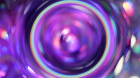 Magical Esoteric Astrological Ball. Rays of light, glare and reflections. Neon Video stock 252623120