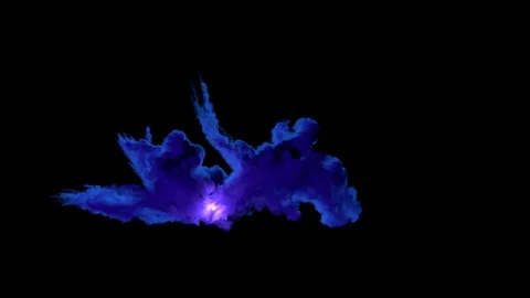 A magical explosion with colored smoke, with trails and fire in the center. Stock Footage 121137915