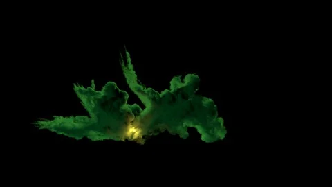 A magical explosion with colored smoke, with trails and fire in the center. Stock Footage 121153681