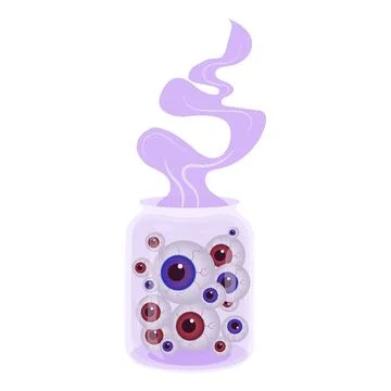Magical Eyeball Jar. Stock Illustration