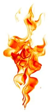 Magical fire ignition - burning red-orange hot flame - fiery elements isolate Stock Photos