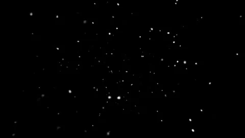 Magical floating snow particles on black background Stock Footage 320666968