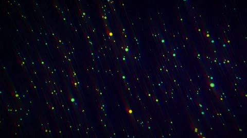 Magical flow of particles from glitch effect, futuristic colorful looped seam Stock Footage 261712753