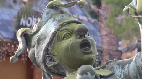 Magical Forest outside statue Stock Footage 58973154