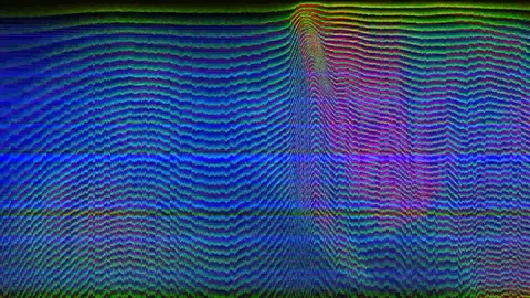 Magical glitch imitation light transformations iridescent background. Stock Footage 112153004