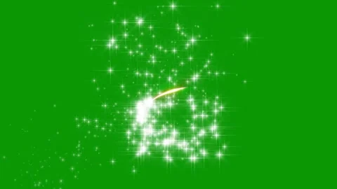 Magical Glitter Star Trail Transition Green Screen Sparkle Animation 動画素材 335536043