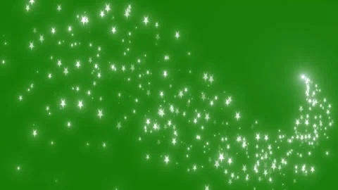 Magical Glitter Trail Line Animation Twinkling Stars Fairy Dust Green 4K Stock Footage 339632743
