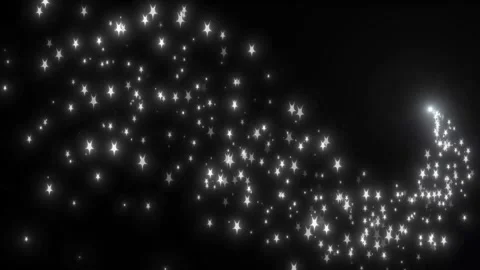 Magical Glitter Trail Line Animation Twinkling Stars Fairy Dust Loop 4K Video stock 339632745