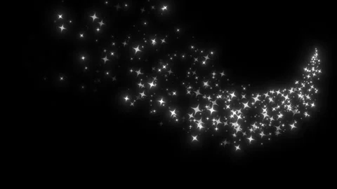 Magical Glitter Trail Line Animation Luxury Dark Canvas 4K Overlay Loop Stock Footage 346781121