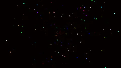 Magical glittering abstract bokeh particles falling loop background animation Stock Footage 337163089