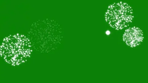 Magical glittering fireworks with sparkling star particles on green screen .. Stock-Footage 346241815