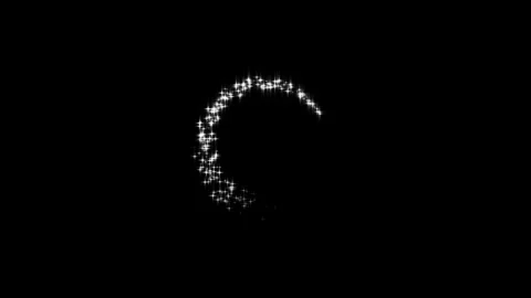 Magical glittering particle star trail spinning and glowing on black backgr.. 스톡 동영상 346241807