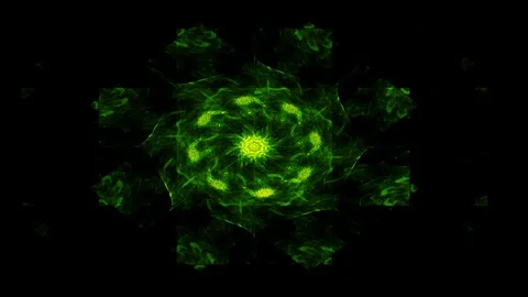 Magical Glowing Fractal Abstract Loop. Creative background for events and shows Stock Footage 124495167