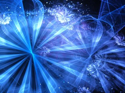 Magical glowing objects in space 스톡 일러스트