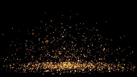 Magical golden firework on dark Stock Footage 120650032
