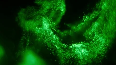 Magical Green Wave Vortex Background Stock Footage 152384297