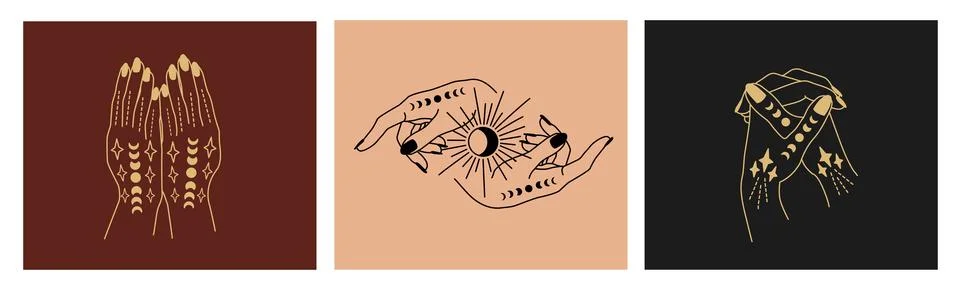 Magical hands Stock Illustration