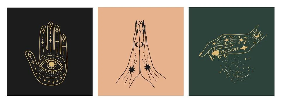 Magical hands Stock Illustration