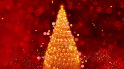 A Magical Holiday Animation Featuring a Sparkling Christmas Tree Surrounded by Stock Footage 320447589