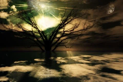 Magical landscape Stock Illustration