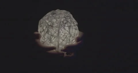 Magical Light Ball in Hands Movement in Motion Stock Footage 167522762