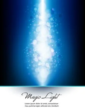 Magical Lights - Abstract Blue Vector Background Design Stock Illustration