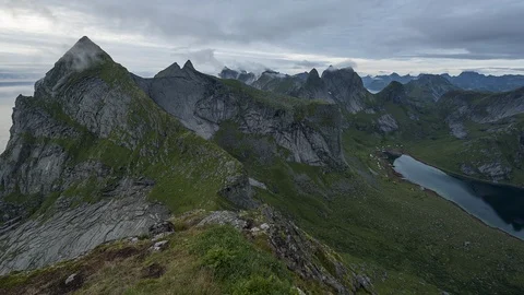 Magical mountains of Lofoten Stock Footage 86533879