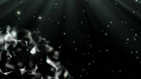The magical movement of the particles. Depth of field.3d rendered abstract Stock Footage 96525257