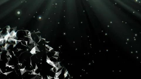 The magical movement of particles.3d rendered abstract plexus shapes. Connection Stock Footage 96524720